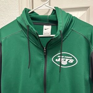 Nike Green and Black Jets Full-Zip Hoodie
